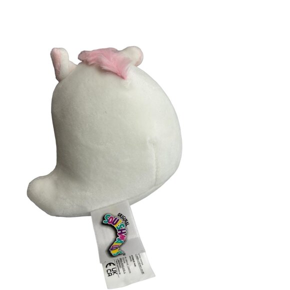 Squishmallow Zoeyana the Alicorn Halloween Ghost White Pink Tummy w Boo 4" Plush - Picture 3 of 5